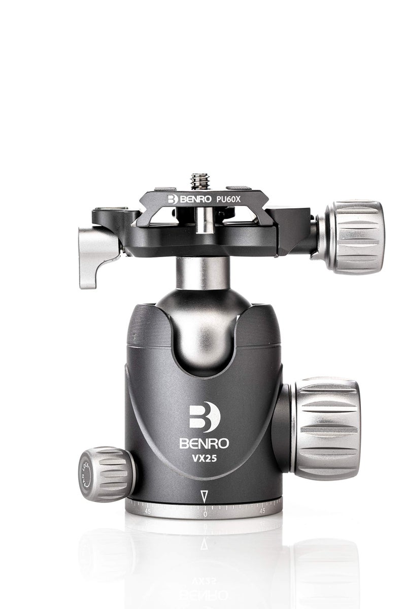 Benro VX25 Two Series Arca-Style Aluminum Ball Head with Dual Panoramic Panning Mode, High Load Capacity for Photography and Video Creators (VX25) - Image 1